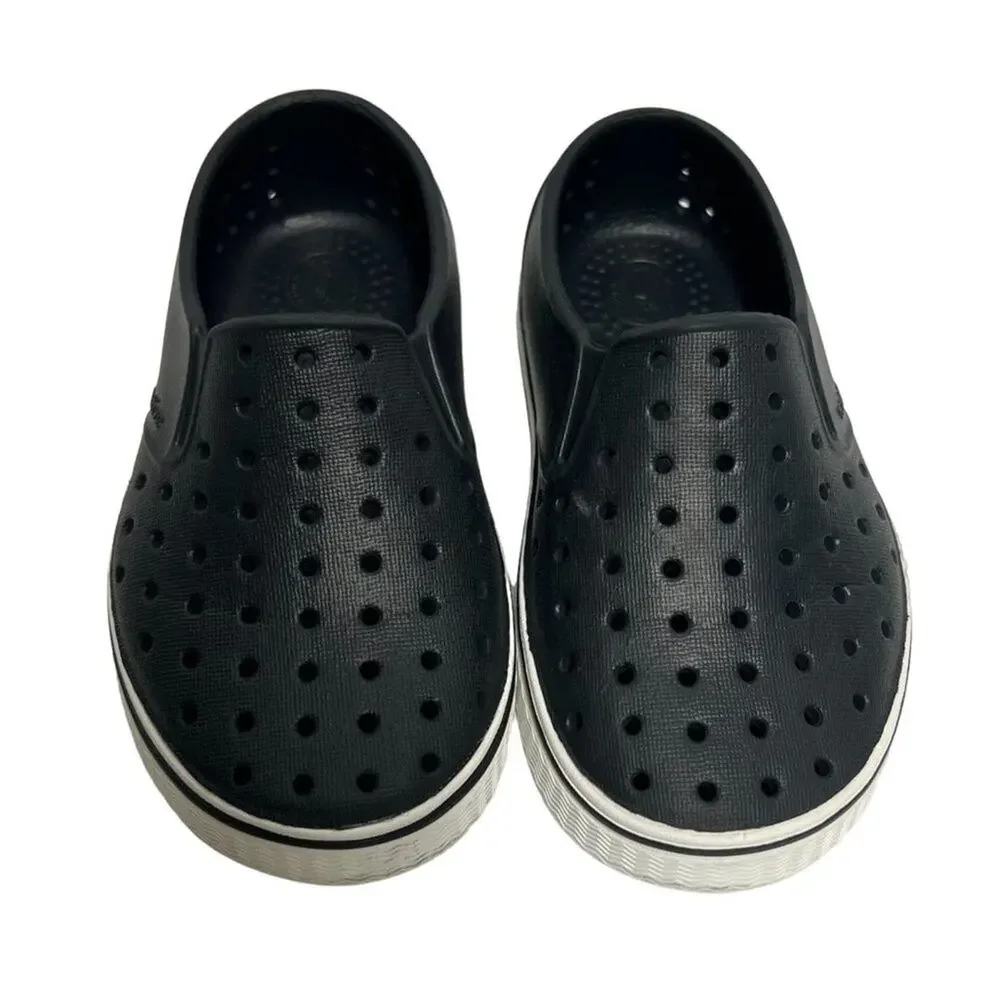 Native Jefferson Size C8 Black Breathable Durable Versatile Toddler Shoes